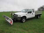 (Unit #PU39) 2007 FORD Model F-250XLT Super Duty 4x4 Extended Cab Flatbed Truck