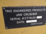 2008 TRIO 10x30 Jaw Crusher, s/n CT10X30-S212