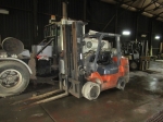 TOYOTA Model 7FGCU45, 9,700# Solid Tired Forklift, s/n 71673