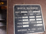 MARTIN MCD85, 85KW Portable Generator, s/n 111285245