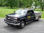 2006 CHEVROLET Model 3500, 4x4 Crew Cab Flatbed Truck